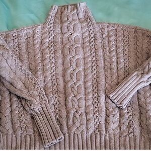 Lauren Ralph Lauren Cable Knit Sweater turtleneck - Gray